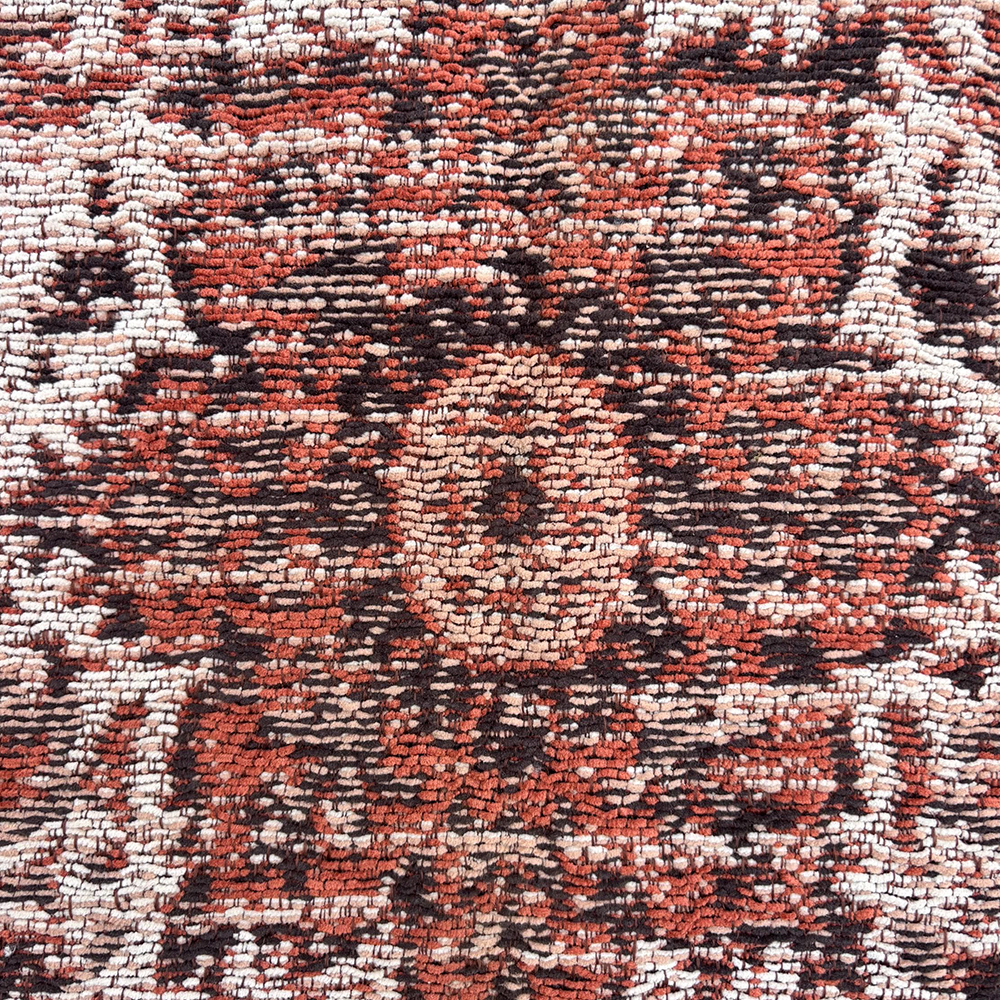 Handmade Red And Multicolor Synthetic Fibre Vintage Dhurrie